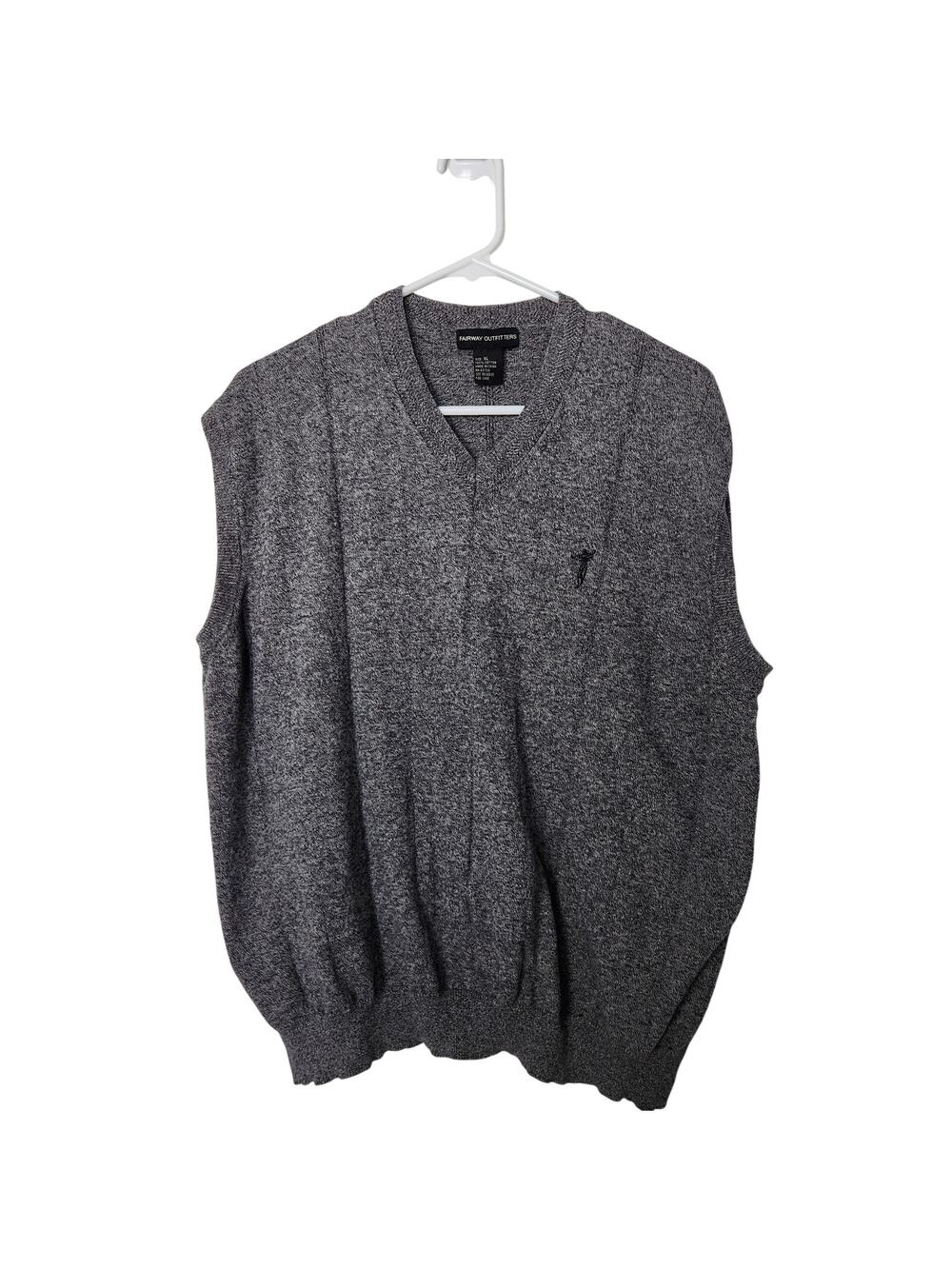 Fairway Outfitters Gray Sleeveless V-Neck Pullover Cotton Vest Sweater Size XL